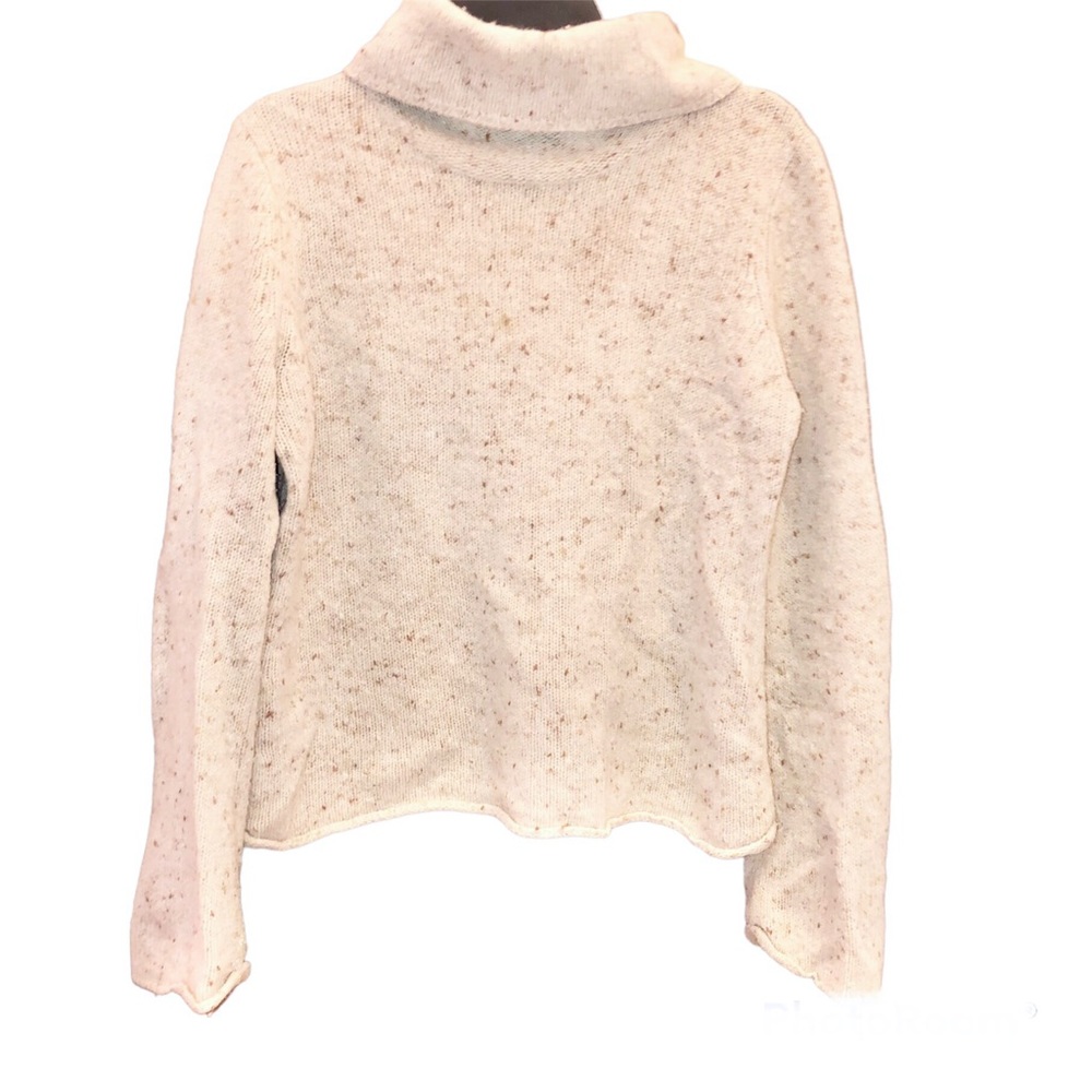 Express Wool Blend Speckled Turtleneck Sweater‎ Cream Large